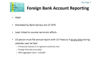 2021 Understanding Foreign Account Reporting Obligations (2 Credit Hours of Federal Tax Law)